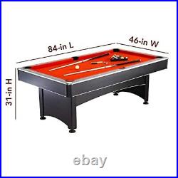 Hathaway Maverick 7-foot Pool and Table Tennis Multi Game with Red Felt and Blue