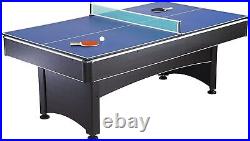 Hathaway Maverick 7-foot Pool and Table Tennis Multi Game with Red Felt with Blue Ta