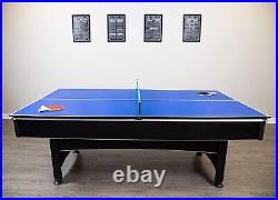 Hathaway Maverick 7-foot Pool and Table Tennis Multi Game with Red Felt with Blue Ta
