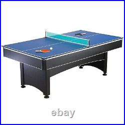Hathaway Maverick Pool Table with Table Tennis Top, 7-ft, Red