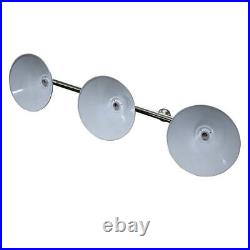 Hathaway Pool Table Light Brushed Stainless Steel 3Shade Billiar Hardwired Chain