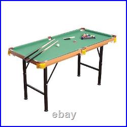 HomCom 55 In Realistic Fleece Compact Lightweight Foldable Pool Billiards Table