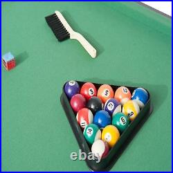 HomCom 55 In Realistic Fleece Compact Lightweight Foldable Pool Billiards Table