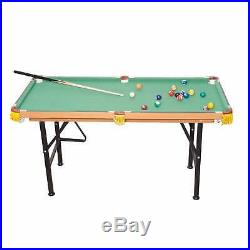 HomCom 55 in Realistic Fleece Compact Lightweight Foldable Pool Billiards Table