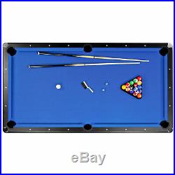 Hustler 7-Foot Pool Table with Blue Felt, Internal Ball Return System, Easy