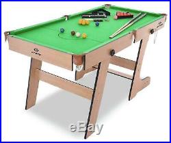 Hy-Pro 6Ft Folding Snooker And Pool Table Playing Fun With Balls Accessories UK