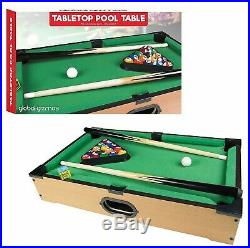 Indoor Sports Tabletop Table Pool Snooker Game Christmas Bday Gift Family Fun