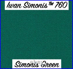 Iwan Simonis PRE-CUT 760 Simonis Green Worsted Pool Table Felt Cloth