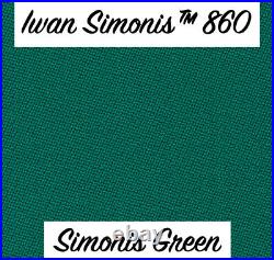 Iwan Simonis PRE-CUT 860 Simonis Green Worsted Pool Table Felt Cloth