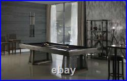 Ixabel Pool Table 8' with Gun Metal Grey Finish and FREE SHIPPING
