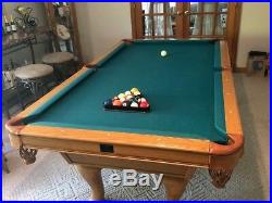 Kasson Pool Table slate top claw foot leather pockets (GREAT CONDITION!)