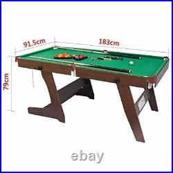 Kids Professional Pool Table Billiards Snooker Cue Balls Play Set 6FT Portable