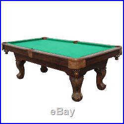 Lancaster 90 Inch Ball & Claw Pool Billiard Table with K-818 Bumper & Cue Rack