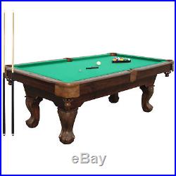 Lancaster 90 Inch Ball & Claw Pool Billiard Table with K-818 Bumper & Cue Rack