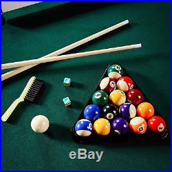 Lancaster 90 Inch Traditional Full Size Billiard Pool Table Set with Accessories