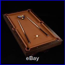 Lancaster 96 Inch Wood Veneer Billiards Pool Table with Cues, Cue Rack, and Balls