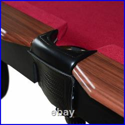 Lancaster Gaming Company 90 Inch Classic Design Pool Table with 2 Cues, Burgundy
