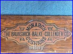Late 1800's Antique Brunswick Union League Pool Table