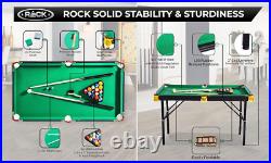 Leo 4-Foot Folding Pool Table Portable & Beginner Friendly