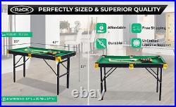 Leo 4-Foot Folding Pool Table Portable & Beginner Friendly