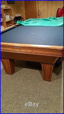 Like New Brunswick Pool Table withLight, Cue Rack, Cover, Balls accessories