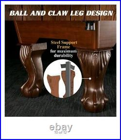 MD SPORTS 90 Ball & Claw Leg Pool Table Cue Rack Dartboard Billiards Sports