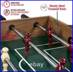 MD Sports 48 3 In 1 Combo Game Table Pool Hockey Foosball Accessories Included
