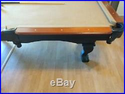 MD Sports Pool Table Light Brown Felt 7.5 By 4 Feet Triangle 16 Balls Wood Slate