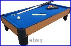 MINI POOL TABLE Blue Portable Tabletop Billiard Game Set Accessories Included
