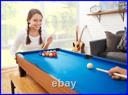 MINI POOL TABLE Blue Portable Tabletop Billiard Game Set Accessories Included
