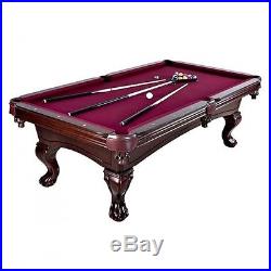 Maple 8ft Traditional Style Billiard Pool Table Set Detailed Ball Claw Legs