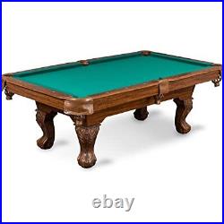 Masterton 87 inch Billiard Table, Claw Leg Bar-Size Indoor Pool Table Green Fe