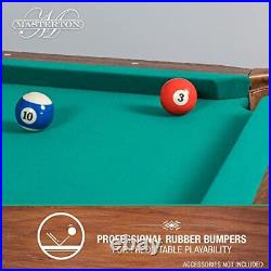 Masterton 87 inch Billiard Table, Claw Leg Bar-Size Indoor Pool Table Green Fe