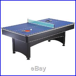 Maverick Table Tennis Pool Combo Table 7' by Hathaway w Paddles, Cues & Balls