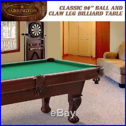 Mesa Billar Barrington Man Cave 90 Inch Ball Billiard Pool Table with Dart Set