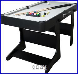 Mid Sized Folding Pool Table Compact and Portable Pool Table for Home, Dorm an