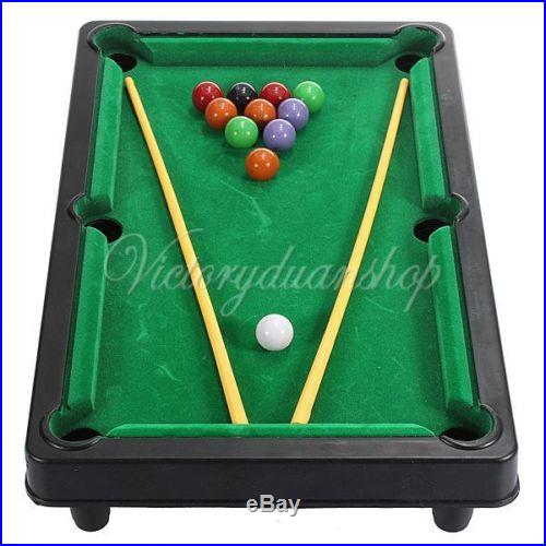 Mini Billiard Ball Snooker Tabletop Pool Table Top Desktop Game Set Toy Kid Gift