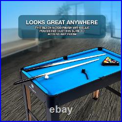 Mini Pool Table, 3Ft / 40 Billiard Table with 21 Accessories, 2 Wood Cues, Chal