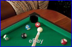 Mini Pool Table Set Top Billiard Game Balls Cue Chalk Tabletop Portable Triangle