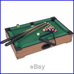 Mini Table Top Pool Table and Accessories 20 x 12 x 3.5 Inches Kids Games