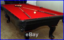 Mizerak 7' Slate Pool and Billiards Table, Light, Cues, Rack and more