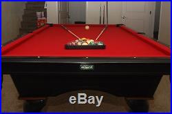 Mizerak 7' Slate Pool and Billiards Table, Light, Cues, Rack and more
