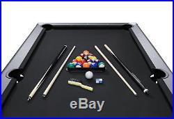 Modern 7.5' Indiglo Blue LED Lighted Pool Table Billiard withAccessories Game Room