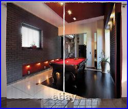 Modern Curtains, House with Snooker Table Hobby Pool Game Flat Furniture Leisure