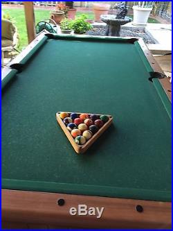 Murrey 8' outdoor 2000 slate pool table including cover and accessories