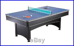 NEW 2-in-1 POOL TABLE with RED FELT TOP & TABLE TENNIS PING PONG TABLE MULTI GAME