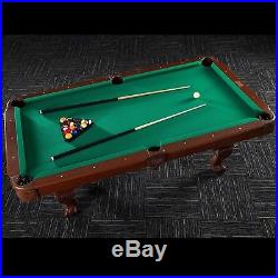 NEW! 7.5 Foot Ball and Claw Leg Billiard Pool Table With Cue Rack Dartboard Set