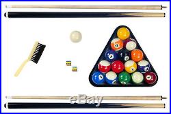 NEW 7' FOOT DELUXE HIGH QUALITY POOL TABLE with BLUE FELT TOP with Cue & Balls