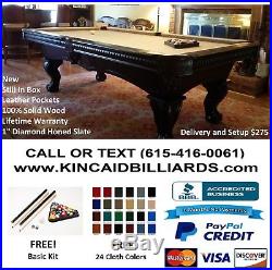 NEW Kincaid Pool Table 1 Slate all Real Wood