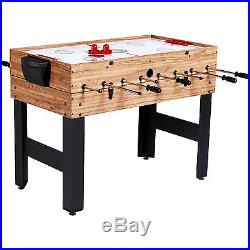 NEW MD Sports 48 3-In-1 Multi-Game Combo Table Billiards Slide Hockey Soccer